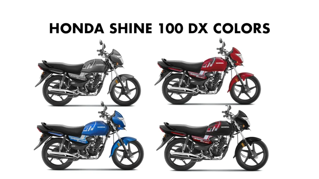 All New 2025 Honda Shine 100 DX All Colors - New Shine 100 DX Colors