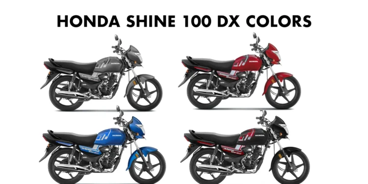 All new Honda Shine 100 DX 2025 Model Colors All Color options new Shine 100 DX