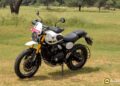 White Color Triumph Scrambler 400 XC Motorcycle