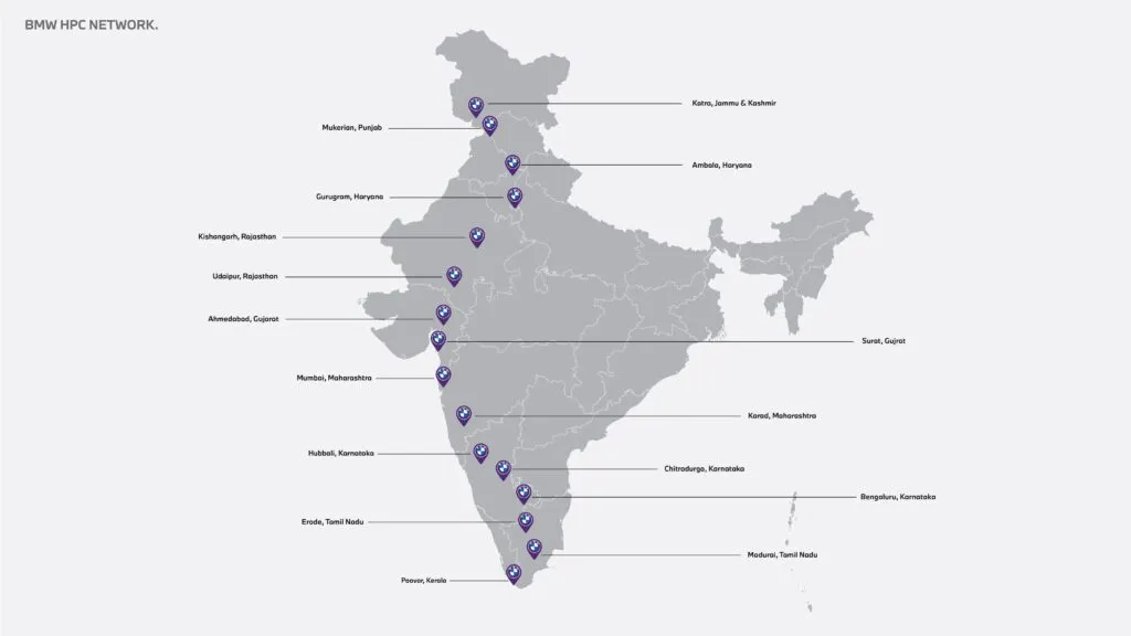 BMW EV Charging Network across India