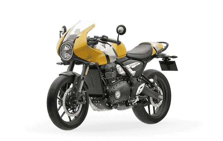 Triumph Thruxton Yellow Color (Metallic Racing Yellow/Aluminium Silver)