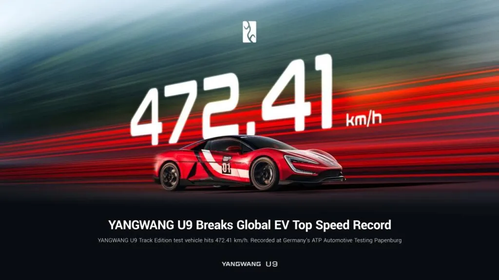 YANGWANG U9 Track Edition Top Speed Yangwang U9 472.41 Kmph