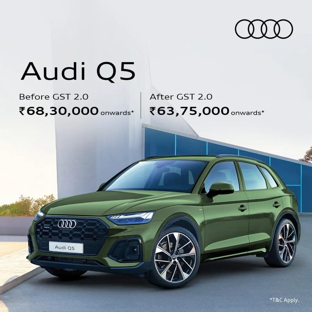 Audi Q5 Price after GST Cut GST 2.0