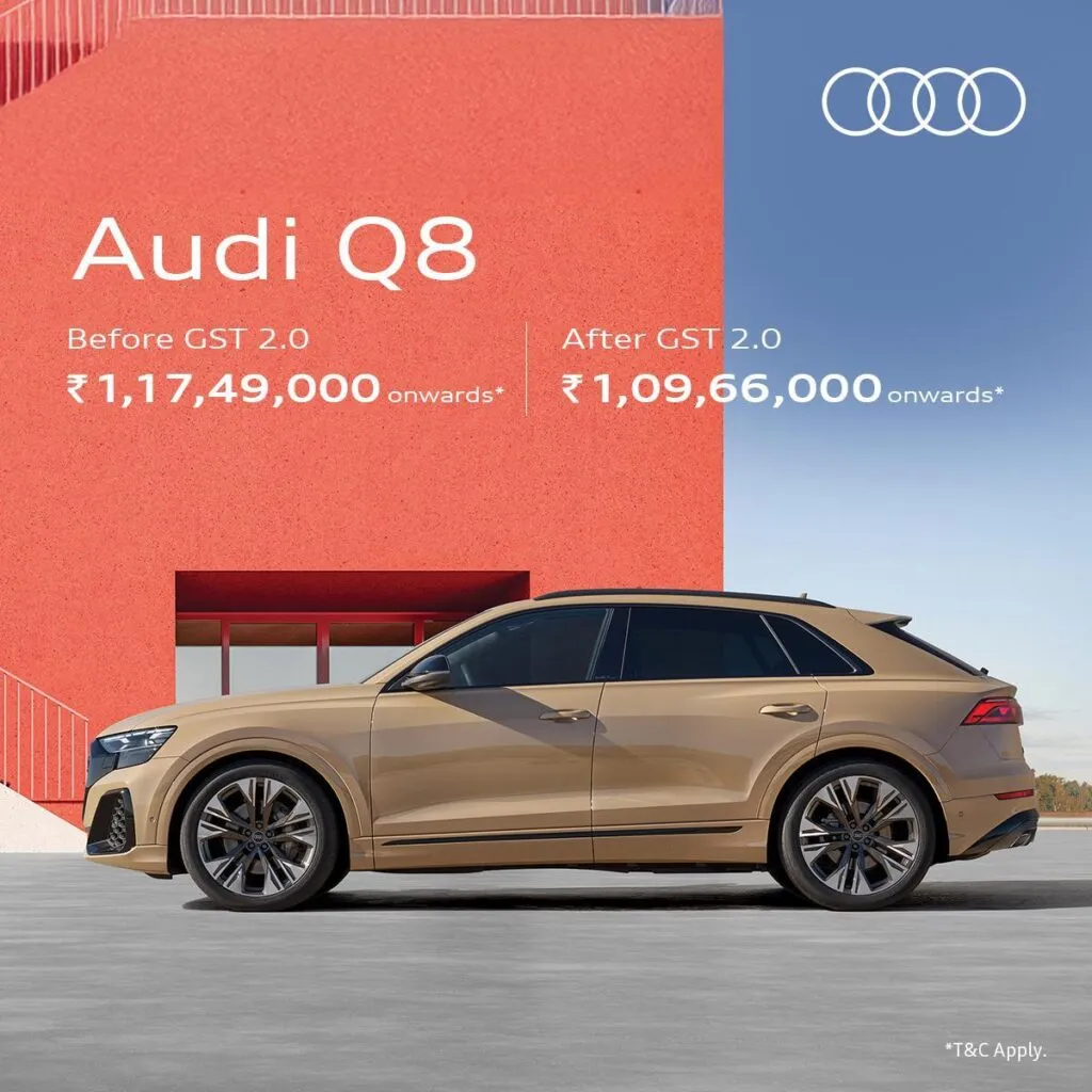Audi Q8 Price After GST Cut GST 2.0