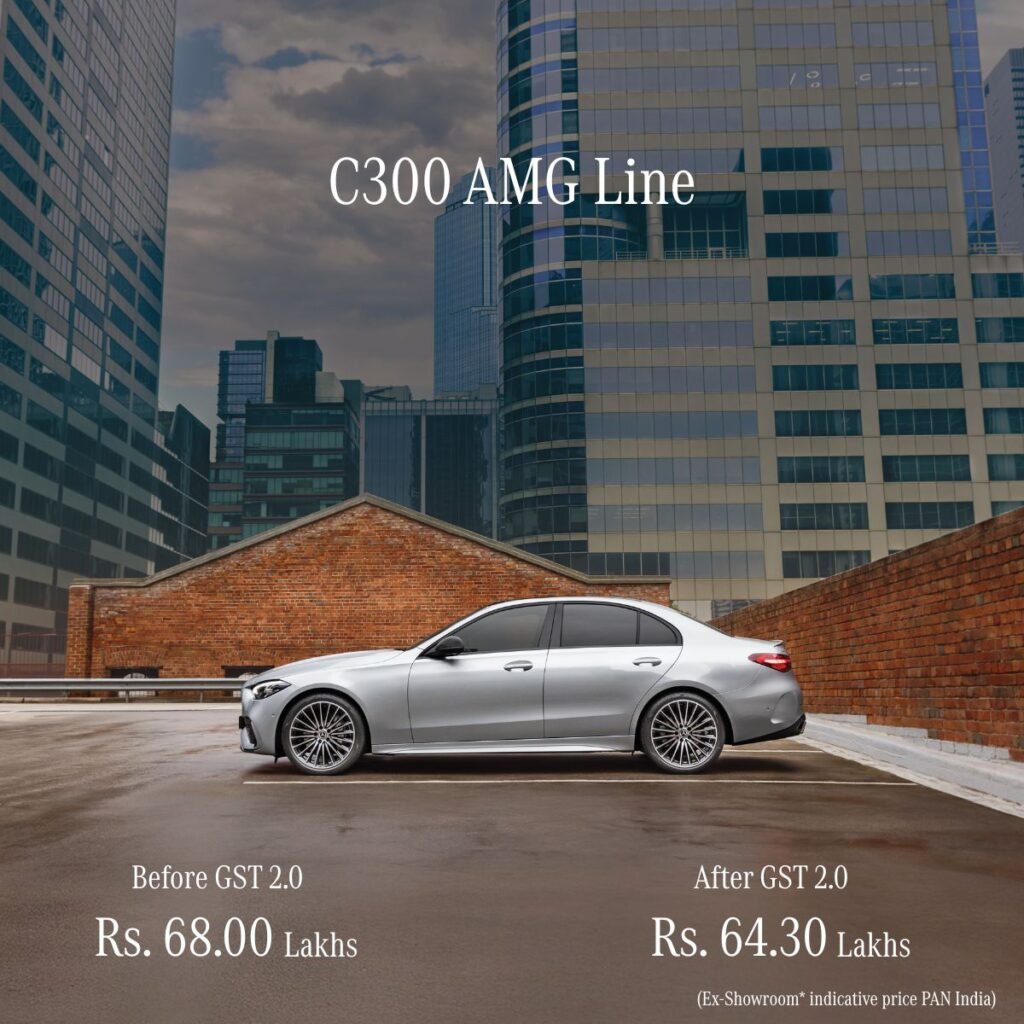 Mercedes C300 AMG Line New GST Price after GST Reforms