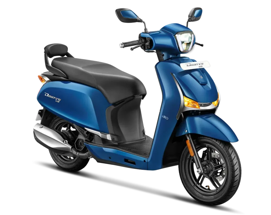 2025 Hero Destini 110cc Scooter in Blue Color