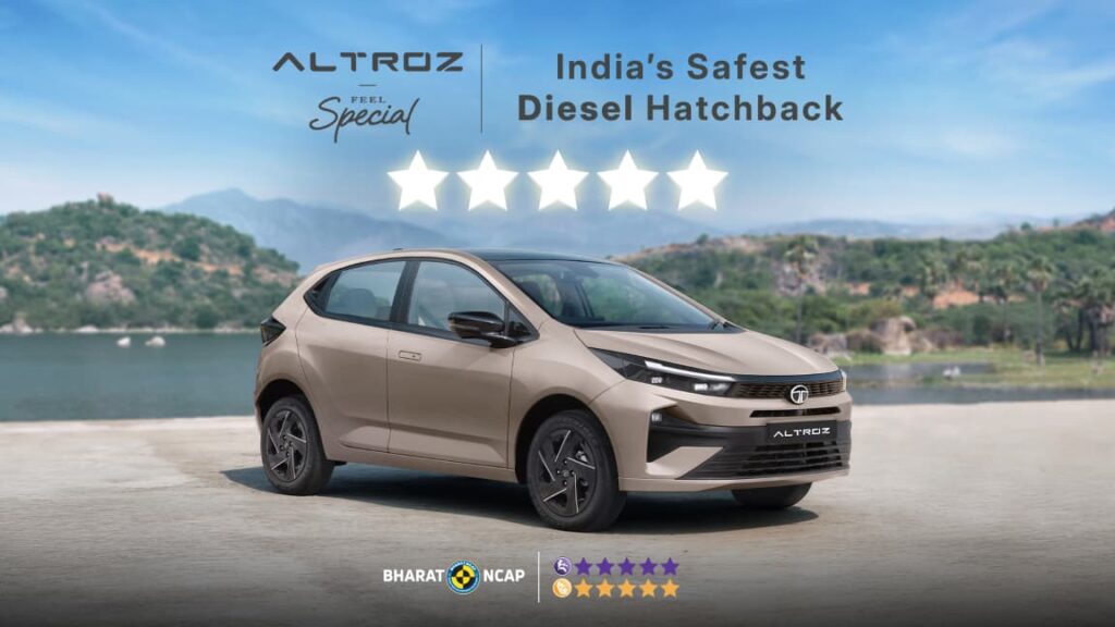 Tata Altroz Safety Rating for Diesel Variant BNCAP Crash Test Safety Rating