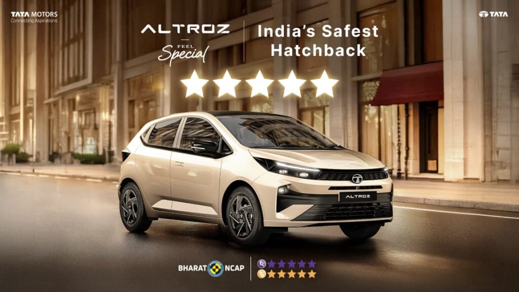 Tata Altroz Safest Hatchback BNCAP Rating - New Altroz Safety Rating Petrol Variant