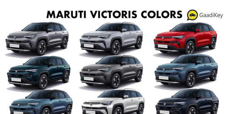 Maruti Victoris Colors - New Maruti Suzuki Victoris All Colors listed 2025 model