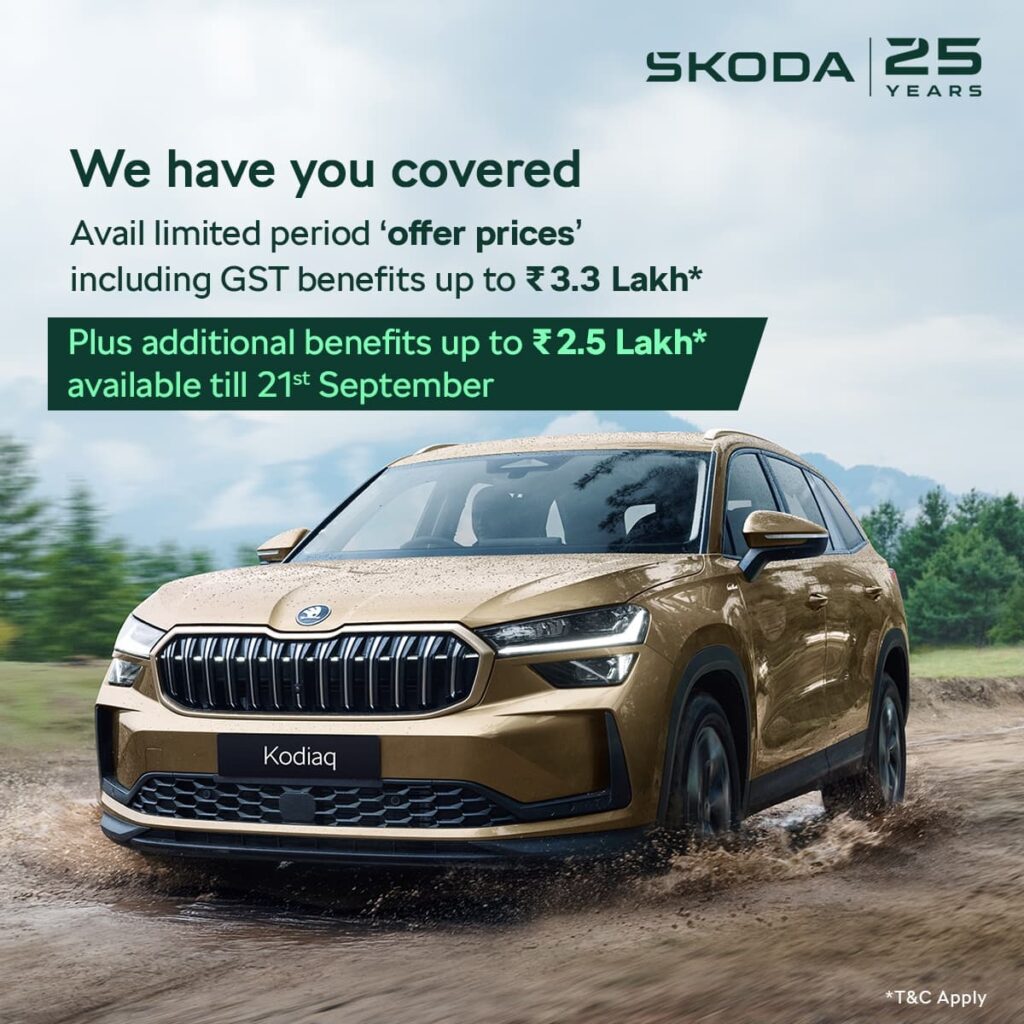 2025 Skoda Kodiaq Offers , New Price List GST 2.0 Variant Price