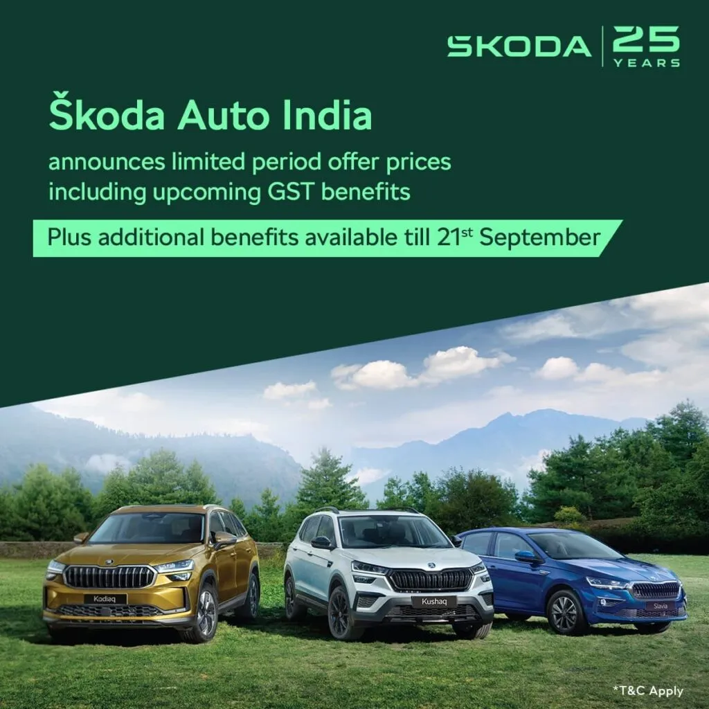 Skoda Offers and GST Benefits on all Skoda models