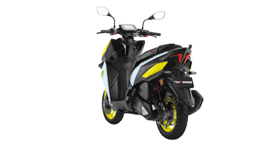 TVS NTORQ 150 Green/Yellow Color (Nitro Green) Photos Rear