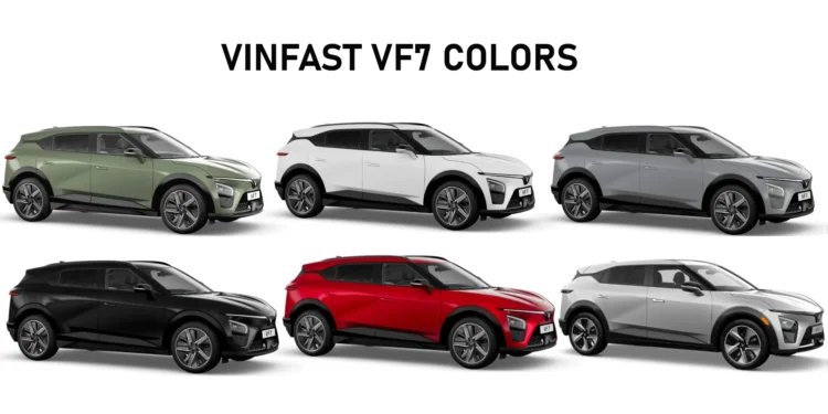 VinFast VF7 EV All Colors - 2025 VinFast VF 7 Photos All Colors