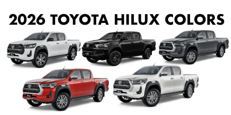All New Toyota Hilux Colors All Color Options 2026 Model New Hilux