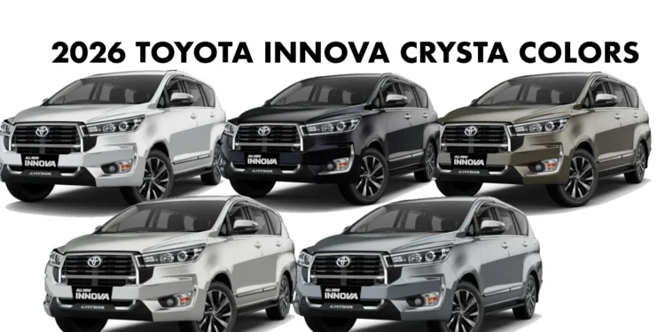 2026 Toyota Innova Crysta All Colors New Innova Crysta