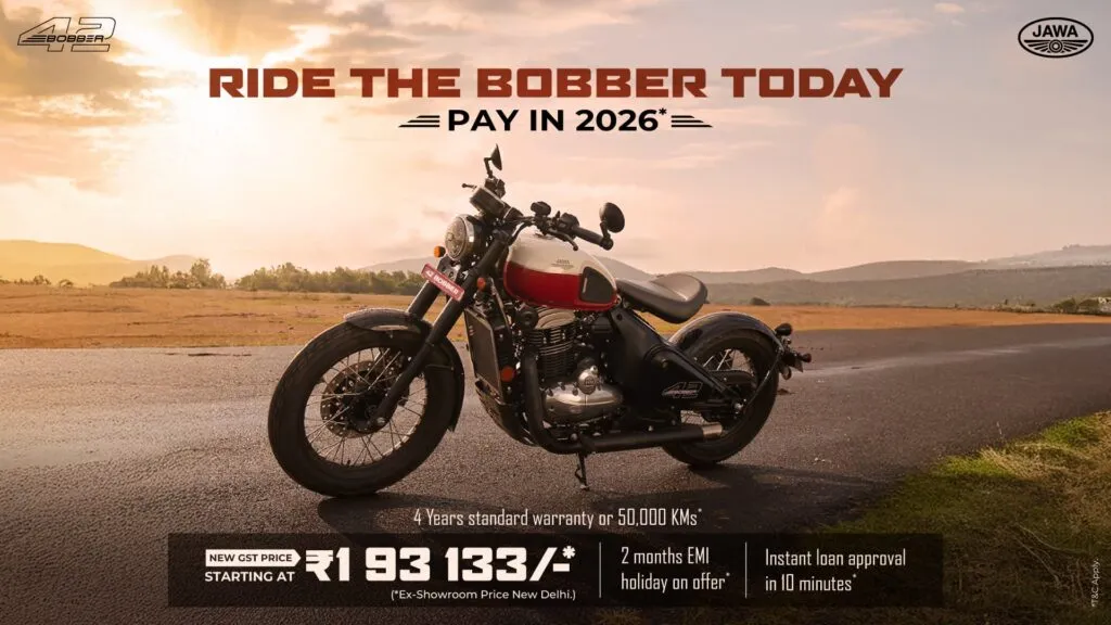 Jawa Bobber Offer 2026 - Ride Now Pay Later 2026 EMI Offers 