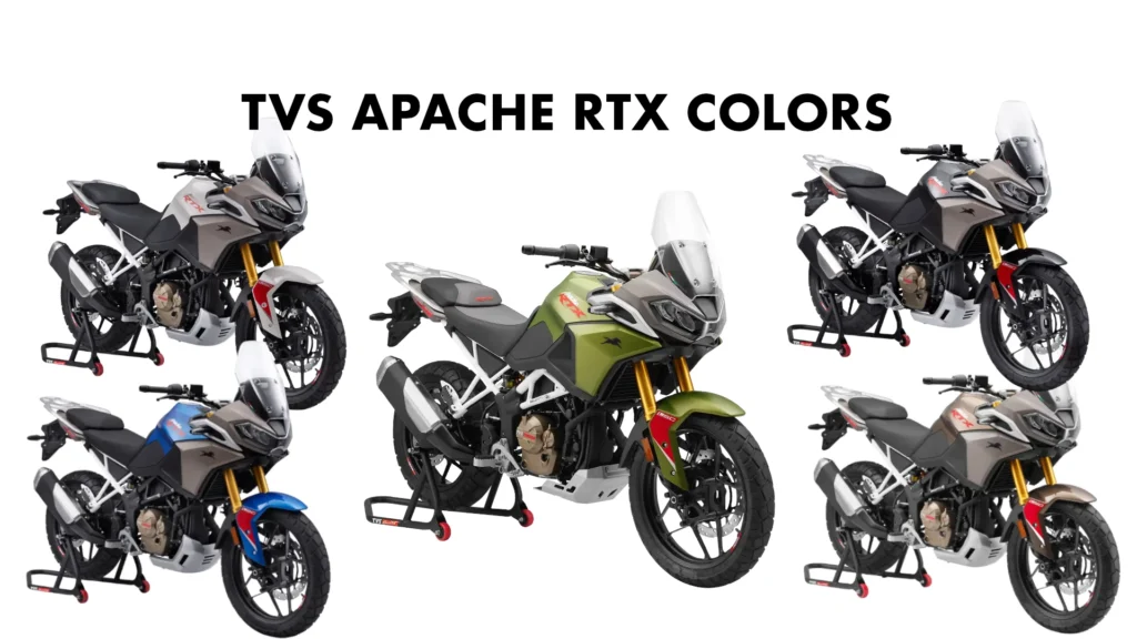TVS Apache RTX Colors - New Apache RTX Colors All Color Options 2025 Model New Apache RTX Adventure Bike