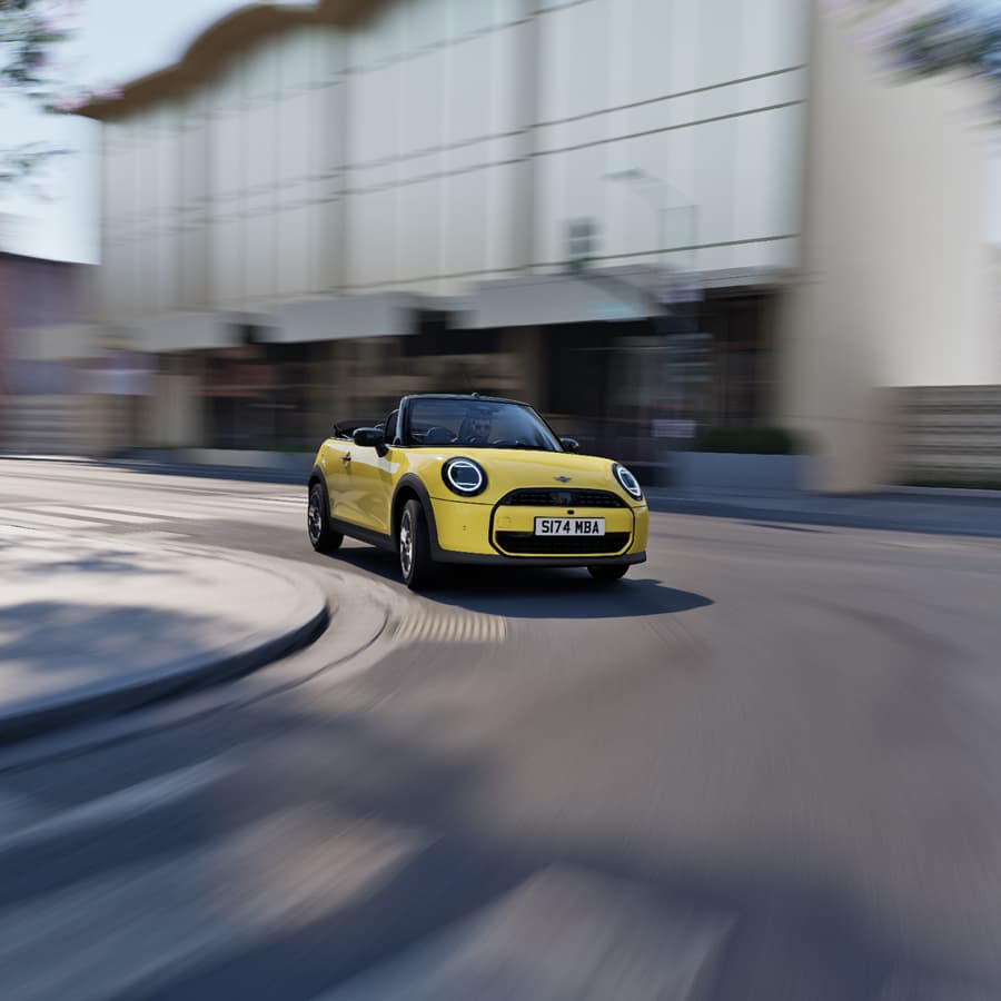 All New Mini Convertible in Yellow