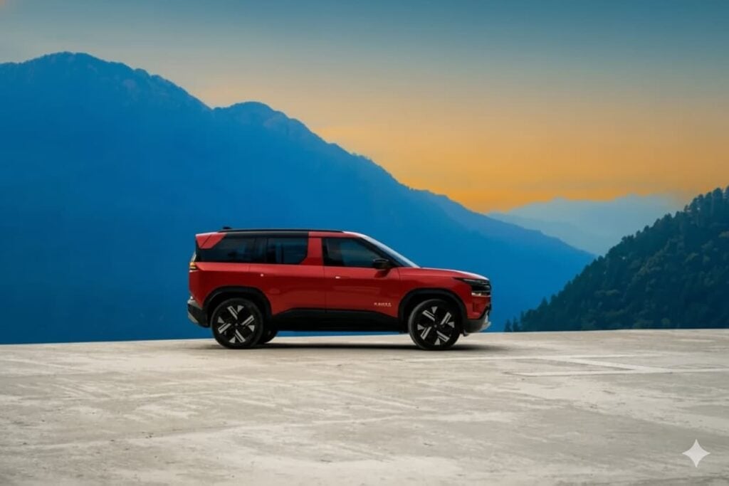 New Tata Sierra in Bengal Rogue (Red) Sierra SUV Red Color 2025 Model