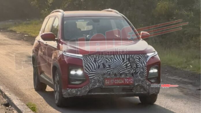 Mg hector 2026 Model spy shot by Rushlane