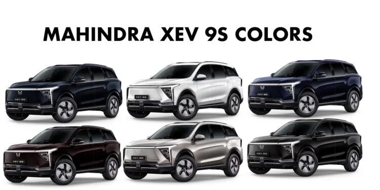 Mahindra XEV 9S Colors All Colors New Mahindra XEV 9S Electric SUV