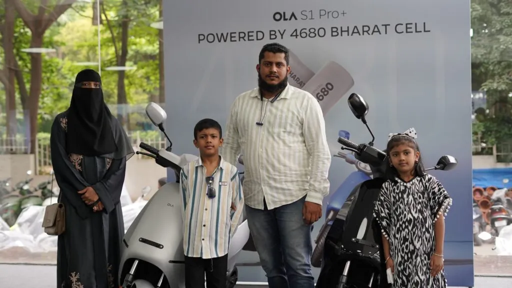 Updated Ola S1 Pro+ scooter with Bharat Cell Battery