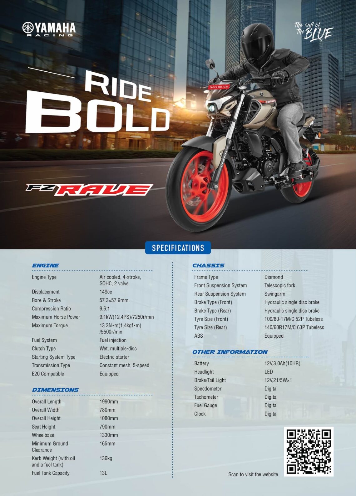 Fz Rave Model Yamaha FZ-RAVE Launched in India at Rs 1.17 lakhs | Specs, Features ...