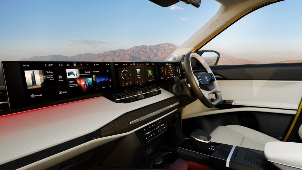 Tata Sierra Interior Triple Screen Layout 2025