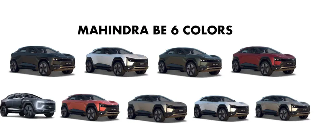 Mahindra BE 6 Colors All New BE 6 Color Shades New 2026