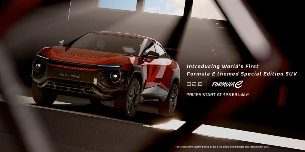 Mahindra BE 6 Formula E themed sports car