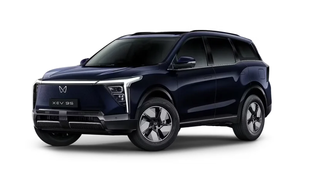 All New Mahindra XEV 9S Nebula Blue Color option 