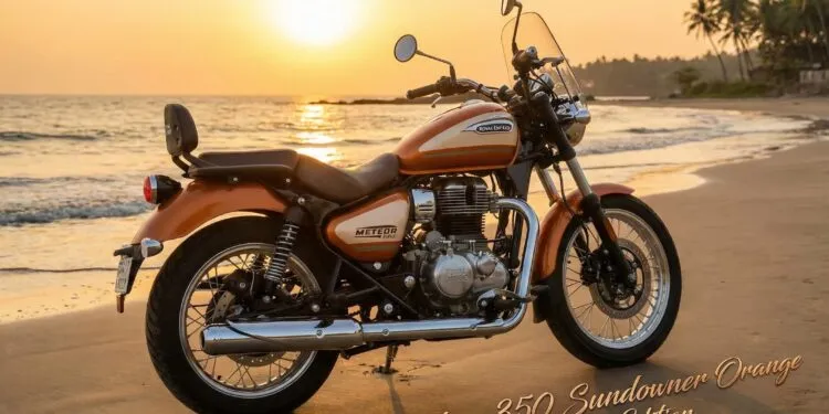 All New Royal Enfield Meteor 350 Sundowner Orange Special Edition Price