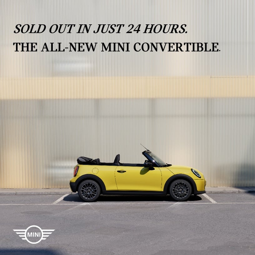 New MINI Convertible SOLD OUT in 24 hours -  Record Bookings Limited Units