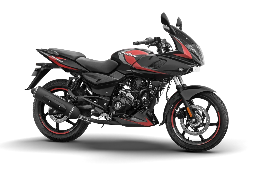 All New 2026 Bajaj Pulsar 220F Black and Cherry Red Color Option