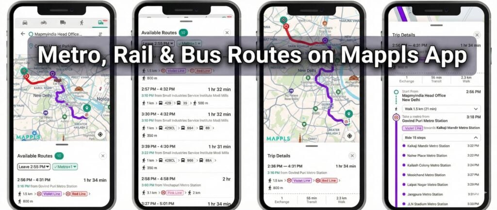 Metro Rail Bus Routes Mappls App