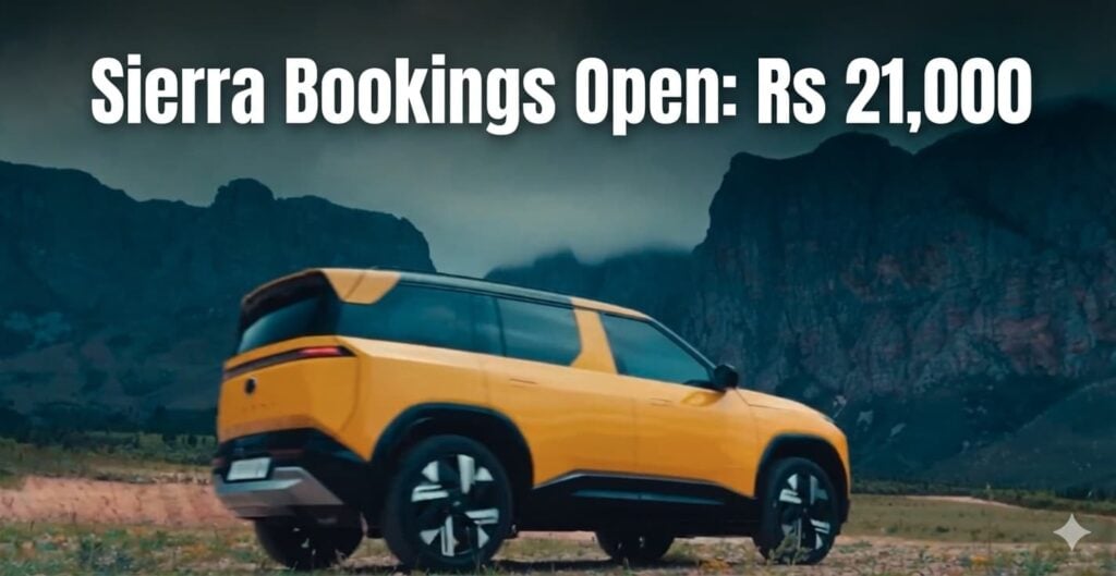 Tata Sierra Bookings Open Rs 21,000