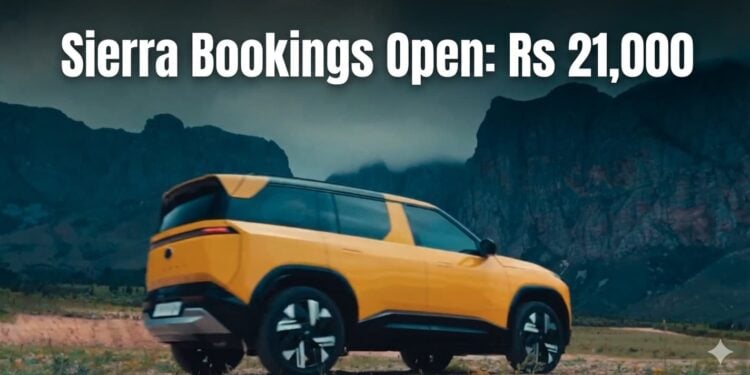Tata Sierra Bookings Open