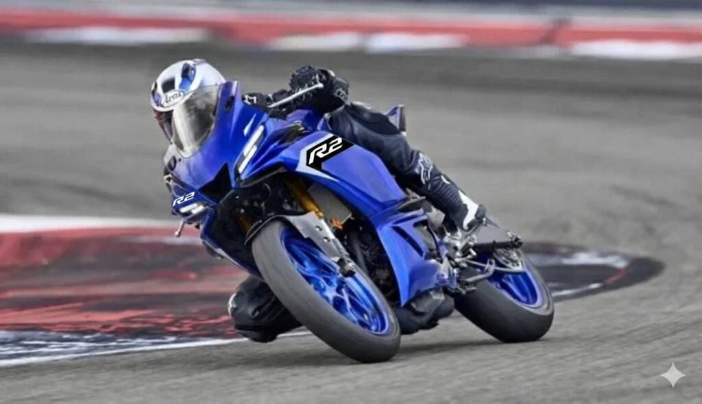 Image of all new Yamaha R2 motorcycle