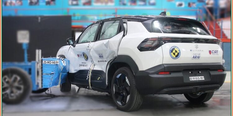 Maruti e vitara safety rating 5 star BNCAP 2025 Crash Test