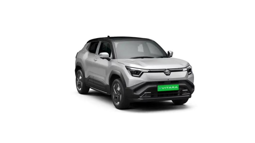 Maruti e-Vitara White Color Dual tone (Arctic White with Bluish Black Roof)