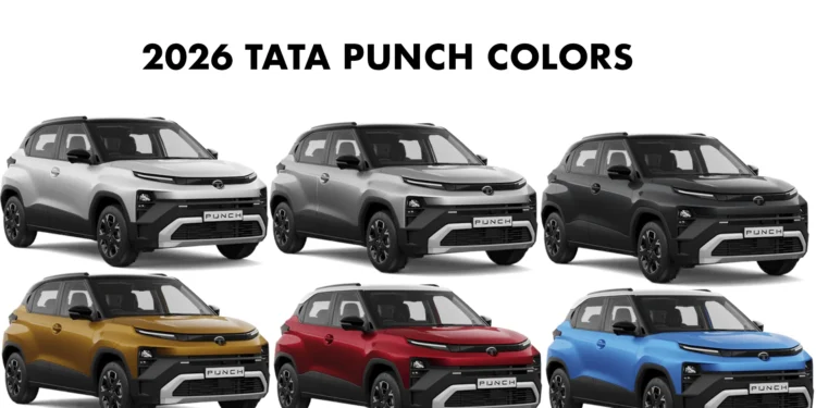 New Punch 2026 Model All Color Options Tata Punch 2026 Colors New Punch