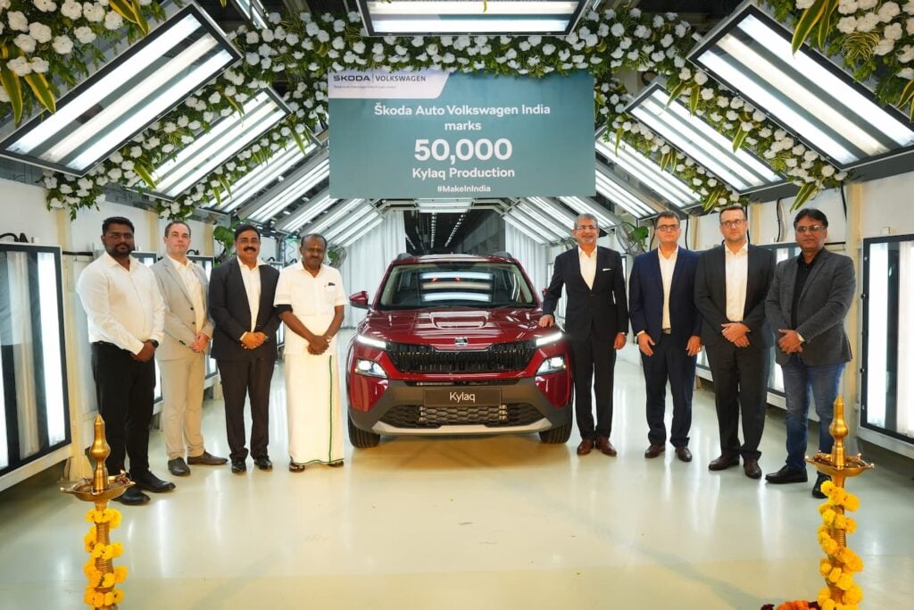 Skoda Kylaq 50,000 Units Production Milestone HD Kumaraswamy in the picture