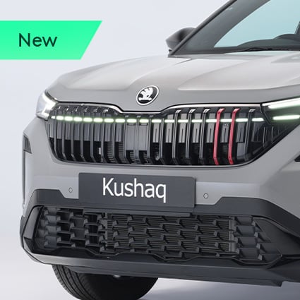 2026 Skoda Kushaq Illuminated Light Band in the Front