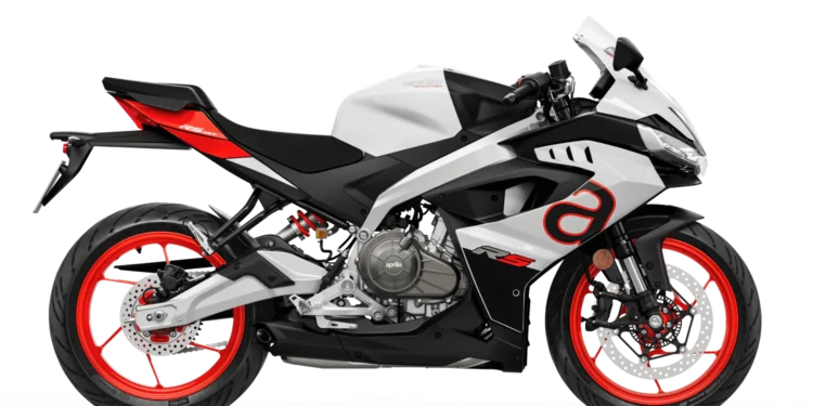 2026 Aprilia RS 457 White and Orange Color