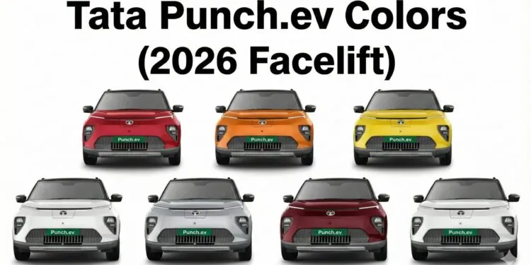 2026 New Tata Punch EV Colors All Color Options New Punch EV 2026