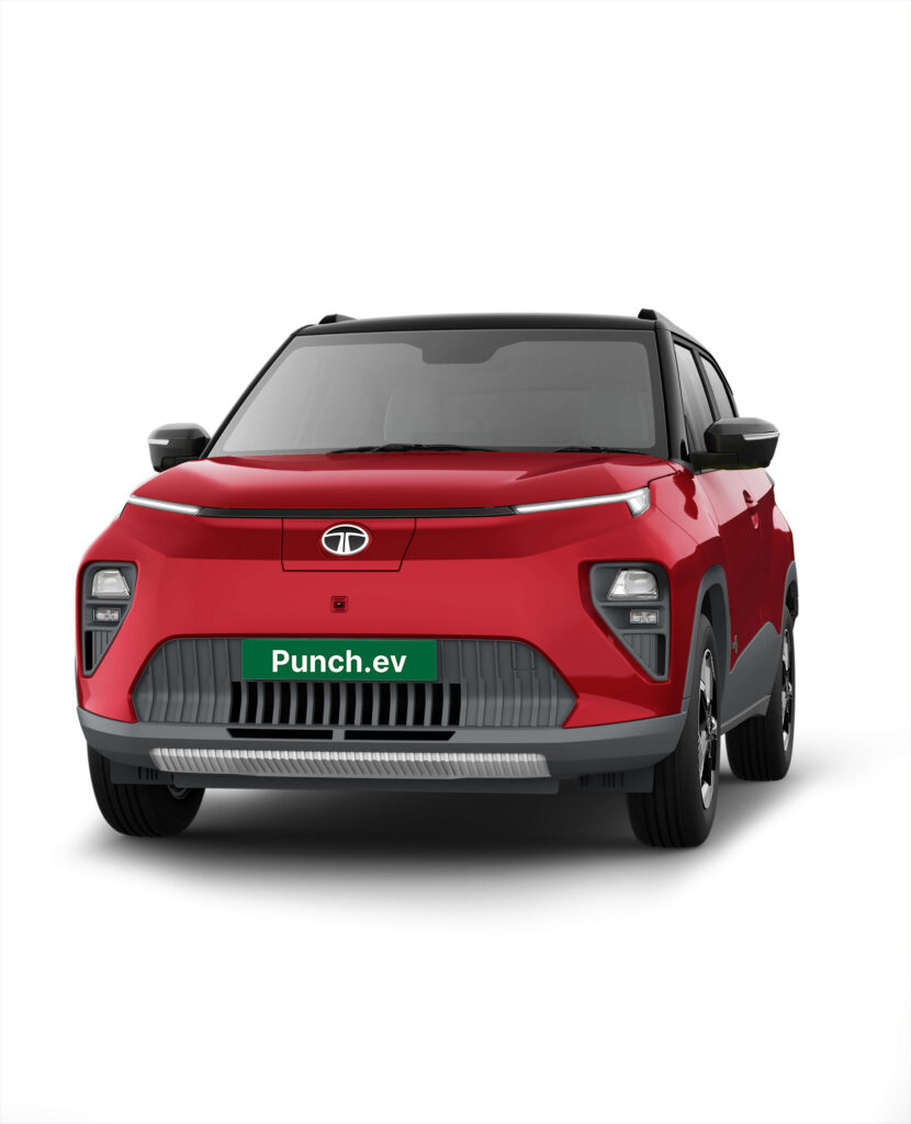 2026 Tata Punch.ev Red Color (Bengal Rouge Dual Tone)
