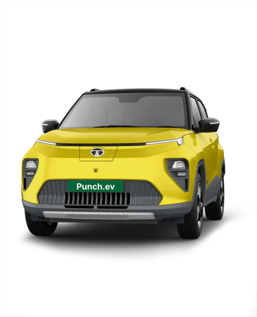 2026 Tata Punch.ev Yellow Color (Fearless Yellow Dual Tone)