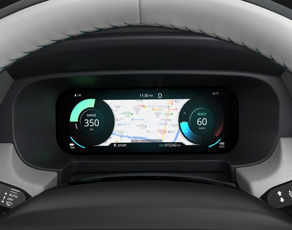2026 Tata Punch EV MID Display