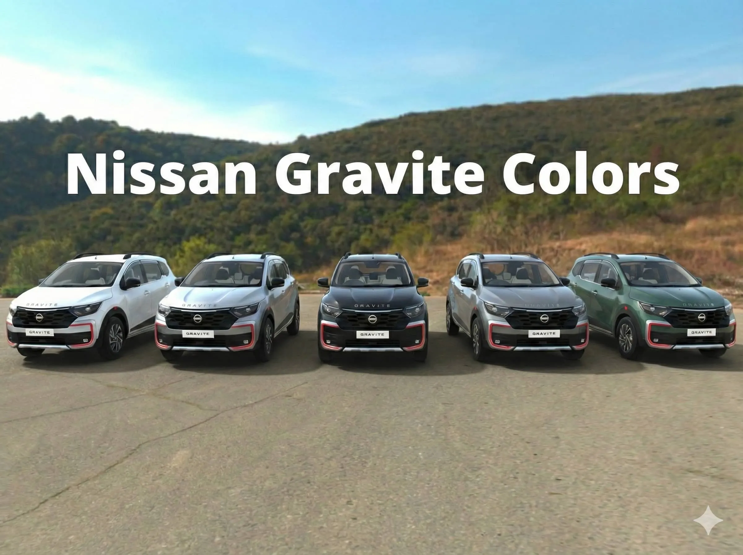 Nissan Gravite Colors: Green, Black, Silver, White, Grey - GaadiKey