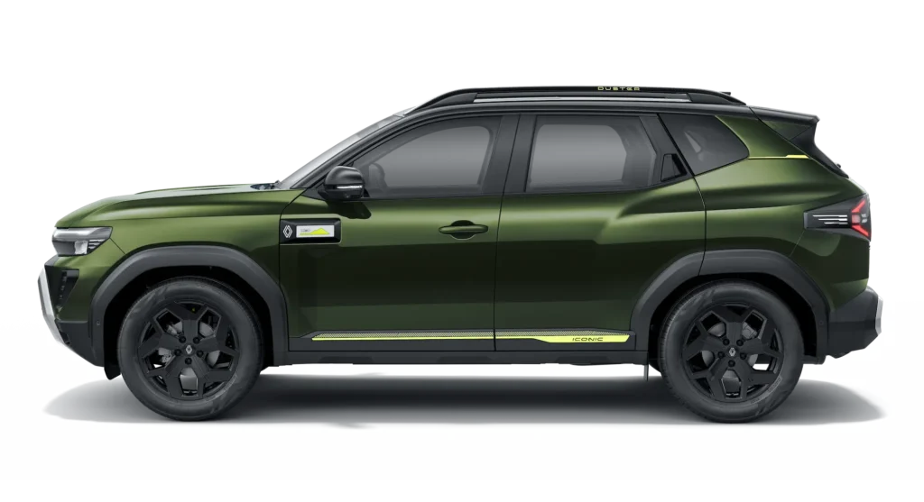 New Duster 2026 Model Side Profile mountain jade green color option